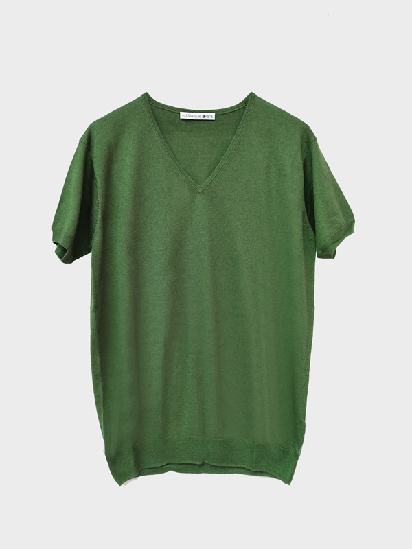 T-shirt scollo v military T-shirt scollo v military