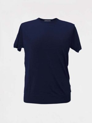 tshirt-girocollo-in-lino-navy