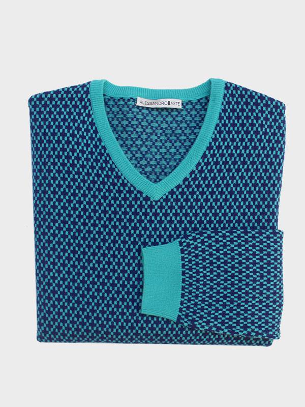 Teodoro scollo v in cashmere acqua piegato Teodoro scollo v in cashmere acqua piegato