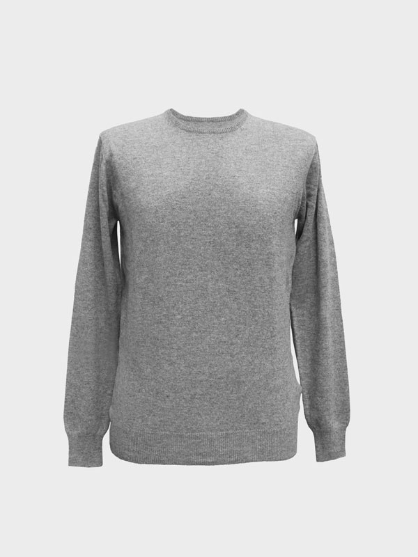 Girocollo in cashmere foggy Girocollo in cashmere foggy