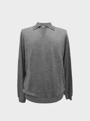 Polo in cashmere pettinato flanel