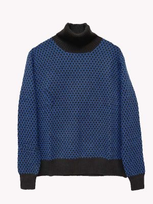 Yara dolcevita jacquard blu