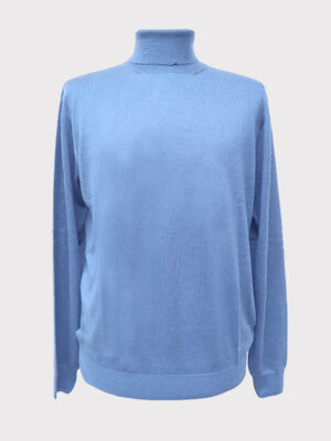 Dolcevita in cashmere jeans celeste